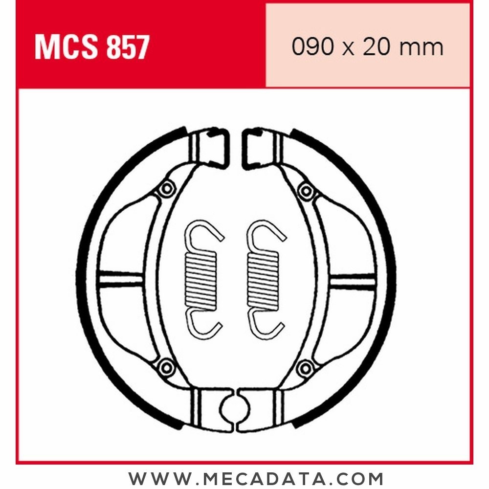 Mâchoires de frein Arrière ~ Suzuki RM 60 2003+ ~ TRW Lucas MCS 857 