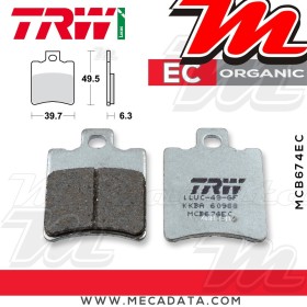 Plaquettes de frein Avant ~ Suzuki UX 50 Zillion AT 1999-2000 ~ TRW Lucas MCB 674 EC