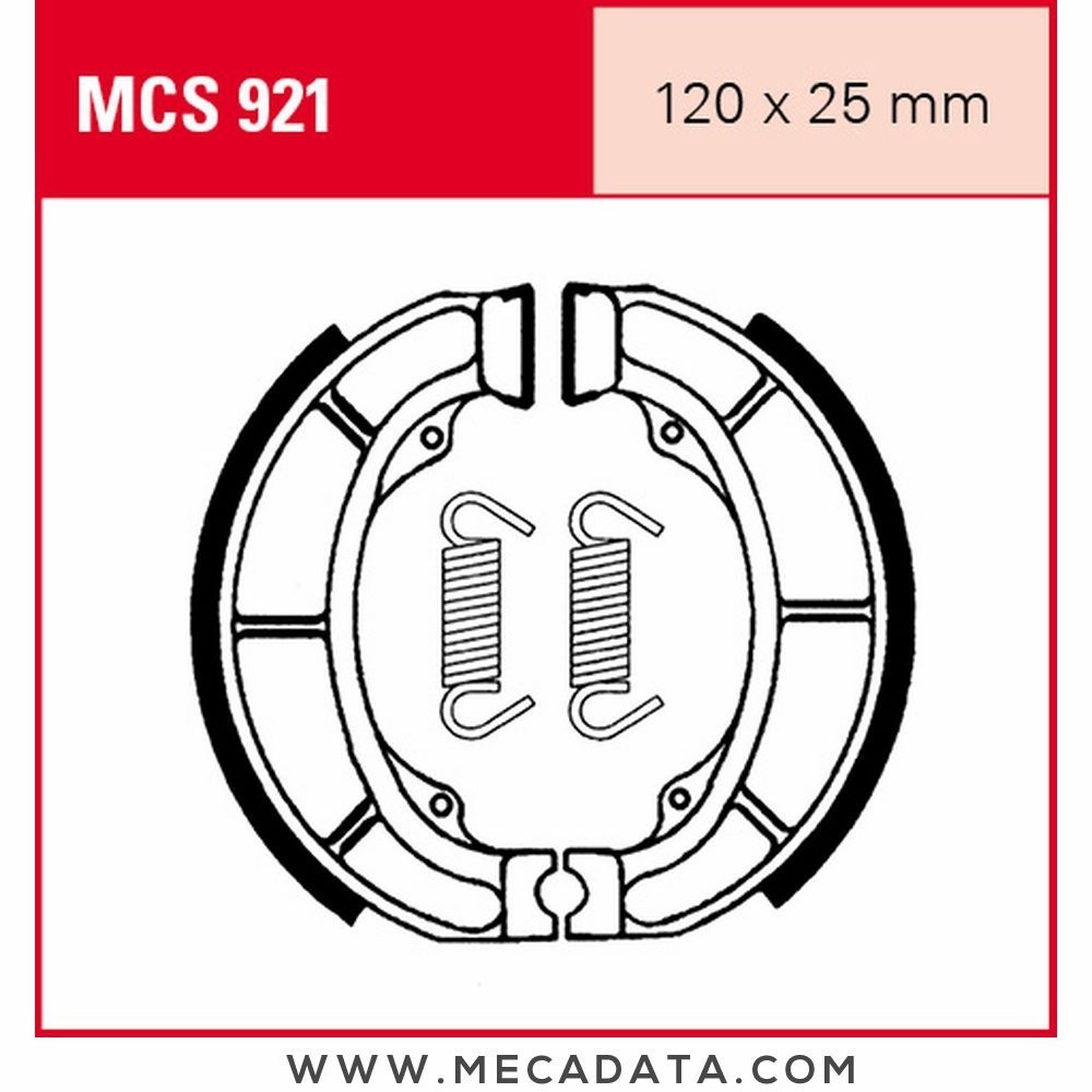 Mâchoires de frein Arrière ~ Suzuki UF 50 Estilete WVBA 2000-2001 ~ TRW Lucas MCS 921 
