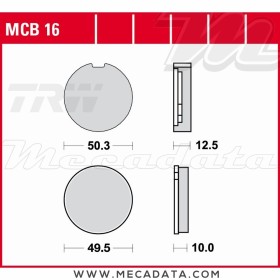 Plaquettes de frein Avant ~ Suzuki GT 50 GT50 1979+ ~ TRW Lucas MCB 16