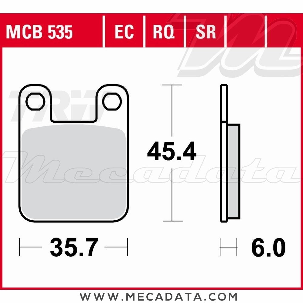 Plaquettes de frein Avant ~ Suzuki AY 50 WR Katana AA/WVAA 2001-2006 ~ TRW Lucas MCB 535 SR 