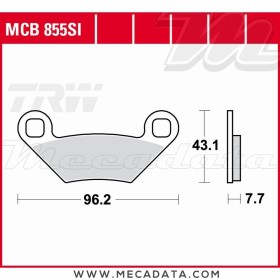 Plaquettes de frein Avant ~ Polaris 550 Sportsman X2, XP, XP EPS 2009+ ~ TRW Lucas MCB 855 SI