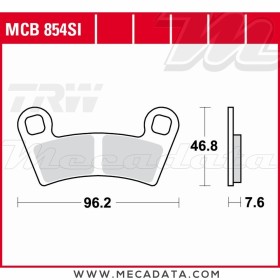 Plaquettes de frein Avant ~ Polaris 450 Outlaw S, MXR 2008+ ~ TRW Lucas MCB 854 SI
