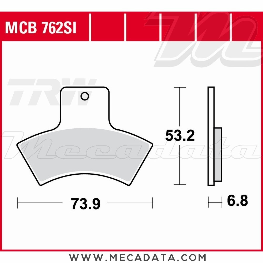 Plaquettes de frein Arrière ~ Polaris 400 Sportsman 2001-2002 ~ TRW Lucas MCB 762 SI 