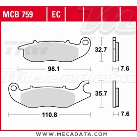 Plaquettes de frein Avant ~ Piaggio 150 Medley ABS 2016+ ~ TRW Lucas MCB 759