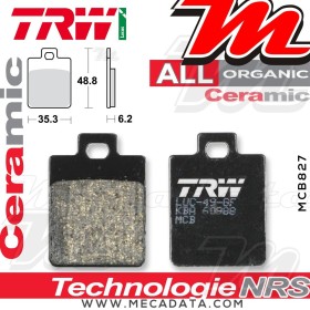 Plaquettes de frein Avant ~ Piaggio 125 MP3 RL/LT i.e. M63/65 2009-2012 ~ TRW Lucas MCB 827