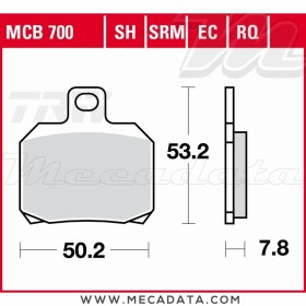 Plaquettes de frein Avant ~ Piaggio X9 180 2000-2002 ~ TRW Lucas MCB 700 SRM