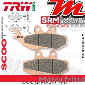 Plaquettes de frein Avant ~ Piaggio LTX 180 Hexagon M05 1998+ ~ TRW Lucas MCB 664 SRM