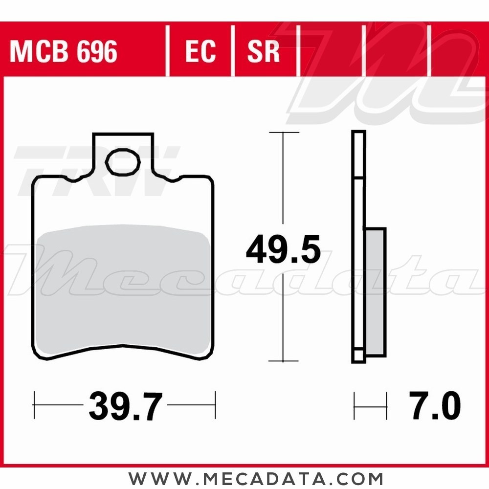 Plaquettes de frein Avant ~ Piaggio 150 Hexagon EX 1994-1995 ~ TRW Lucas MCB 696 SR 