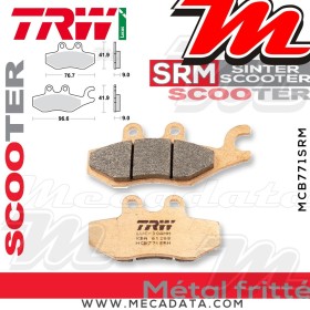 Plaquettes de frein Avant Droite ~ Piaggio X9 125 2004+ ~ TRW Lucas MCB 771 SRM