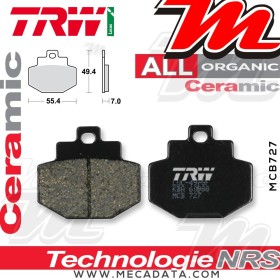 Plaquettes de frein Arrière ~ Piaggio GTX 125 Super Hexagon M20 2000-2003 ~ TRW Lucas MCB 727