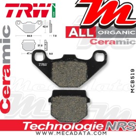 Plaquettes de frein Avant ~ Piaggio NRG 50 Power DD, DT C45 2005+ ~ TRW Lucas MCB 519
