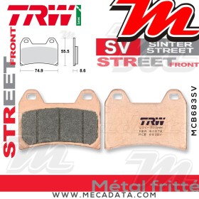 Plaquettes de frein Avant ~ MV Agusta 990 Brutale R 2010-2011 ~ TRW Lucas MCB 683 SV