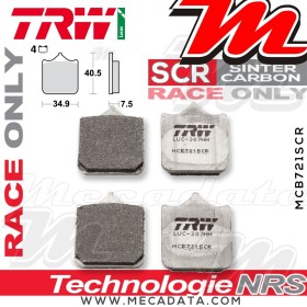 Plaquettes de frein Avant ~ MV Agusta 910 Brutale R 2005-2007 ~ TRW Lucas MCB 721 SCR