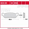 Plaquettes de frein Arrière ~ MBK YP 250 Skyliner SG02 2000+ ~ TRW Lucas MCB 699 SRM