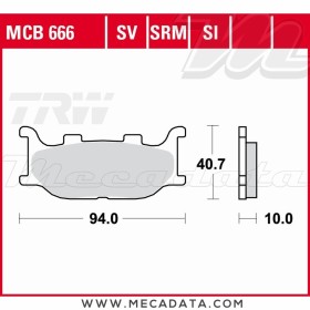 Plaquettes de frein Avant ~ MBK YP 150 Skyliner R SG08 2001+ ~ TRW Lucas MCB 666