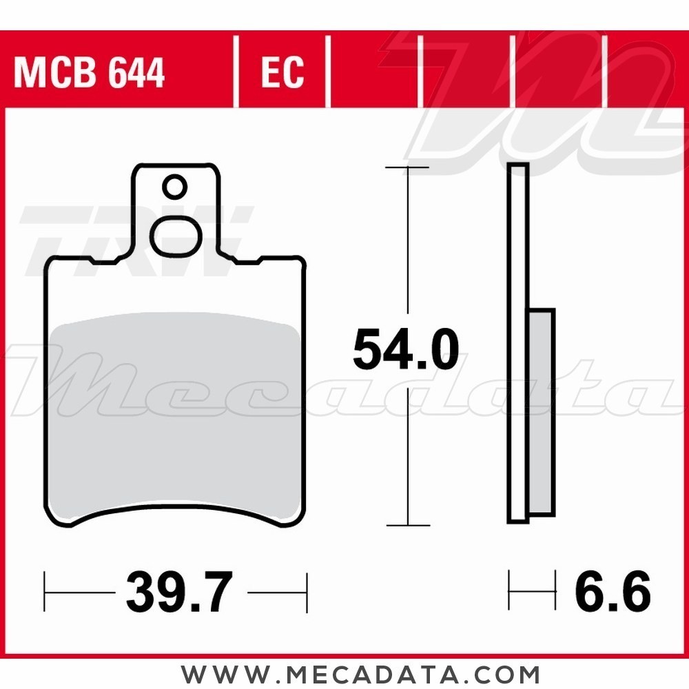 Plaquettes de frein Avant ~ MBK CS 50 Mach G SA22 2002-2010 ~ TRW Lucas MCB 644 EC 