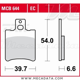 Plaquettes de frein Avant ~ MBK CS 50 Mach G SA22 2002-2010 ~ TRW Lucas MCB 644
