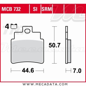 Plaquettes de frein Avant ~ SYM 250 Firenze 2006-2007 ~ TRW Lucas MCB 732 SRM