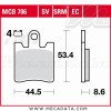 Plaquettes de frein Avant ~ SYM GTS 200 2007+ ~ TRW Lucas MCB 706 SRM