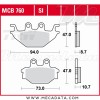 Plaquettes de frein Avant ~ SYM 200 Track Runner 2005+ ~ TRW Lucas MCB 760 SI