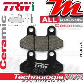 Plaquettes de frein Avant ~ SYM 150 Shark 4VR 2000-2002 ~ TRW Lucas MCB 779