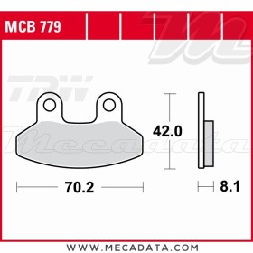 Plaquettes de frein Avant ~ SYM 150 Shark 4VR 2000-2002 ~ TRW Lucas MCB 779
