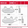Plaquettes de frein Arrière ~ SYM 125 Shark 4VR 2000-2002 ~ TRW Lucas MCB 663