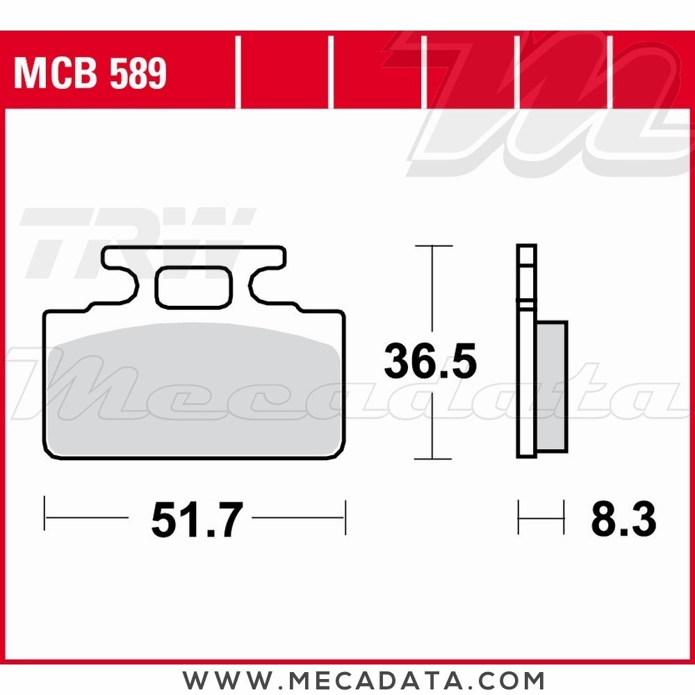 Plaquettes de frein Avant ~ SYM DD 50 2002+ ~ TRW Lucas MCB 589 