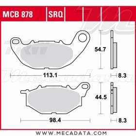 Plaquettes de frein Avant ~ Yamaha YZF 300 R3 RH07 2015+ ~ TRW Lucas MCB 878