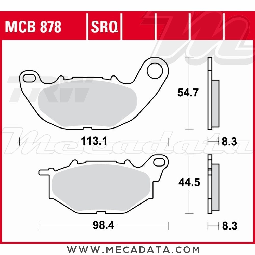 Plaquettes de frein Avant ~ Yamaha YZF 300 R3 RH07 2015+ ~ TRW Lucas MCB 878 