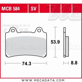 Plaquettes de frein Avant ~ Yamaha XVZ 1300 TD Venture Royal 3JS 1986-1992 ~ TRW Lucas MCB 584