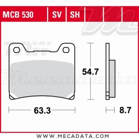 Plaquettes de frein Avant ~ Yamaha FJ 1100 47E 1983-1985 ~ TRW Lucas MCB 530