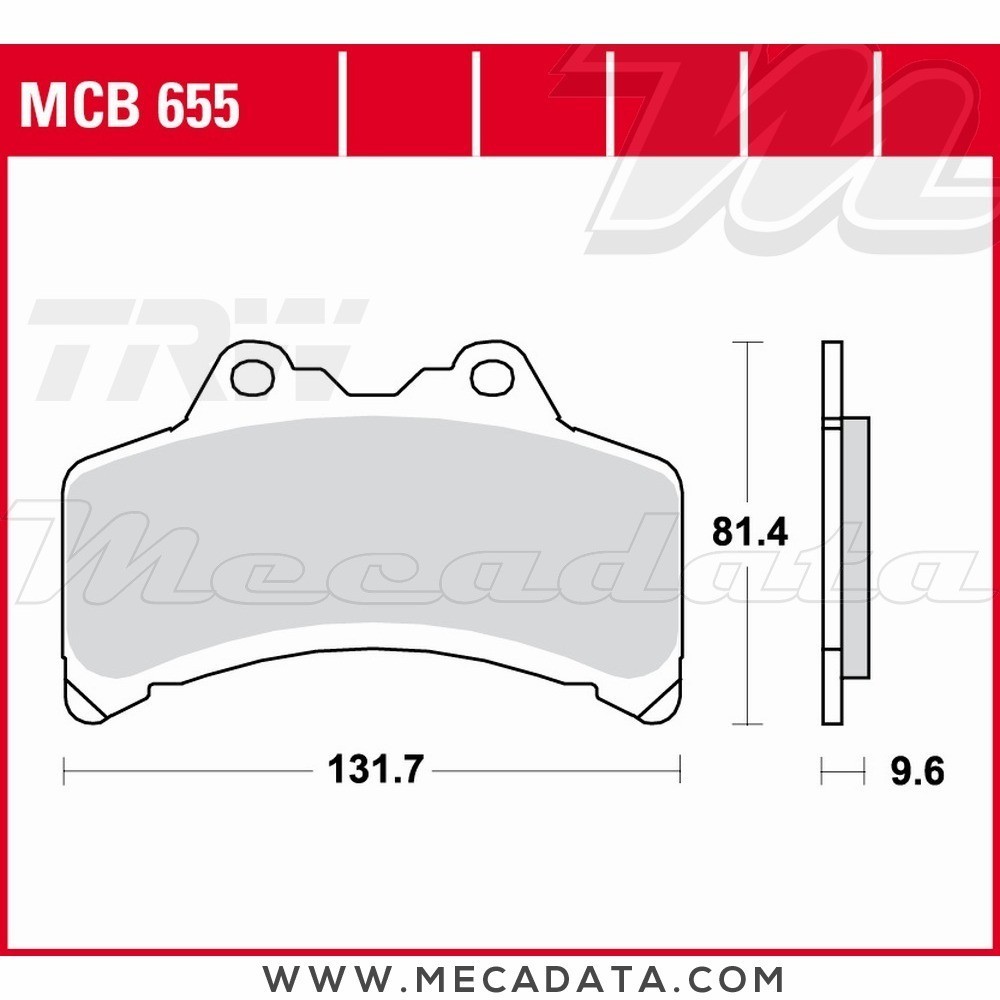 Plaquettes de frein Avant ~ Yamaha GTS 1000 A ABS 4BH 1993-2000 ~ TRW Lucas MCB 655 