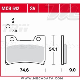 Plaquettes de frein Avant ~ Yamaha FZR 1000 Genesis Exup 3LE 1991-1993 ~ TRW Lucas MCB 642