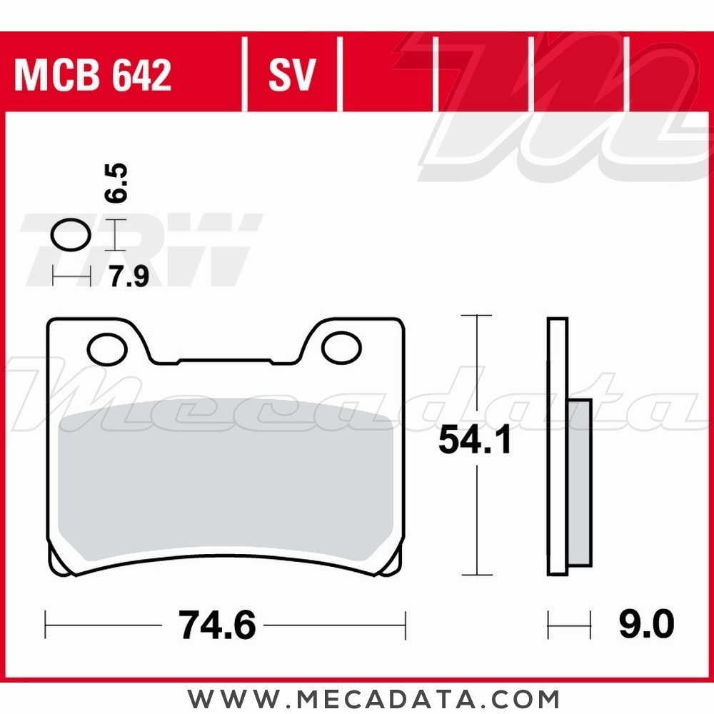 Plaquettes de frein Avant ~ Yamaha FZR 1000 Genesis Exup 3LE 1991-1993 ~ TRW Lucas MCB 642 