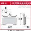Plaquettes de frein Avant ~ Yamaha TDM 900 A ABS RN11 2005-2006 ~ TRW Lucas MCB 611