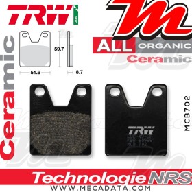 Plaquettes de frein Arrière ~ Yamaha YZF 750 R7 (OW02) RM01 1999-2001 ~ TRW Lucas MCB 702