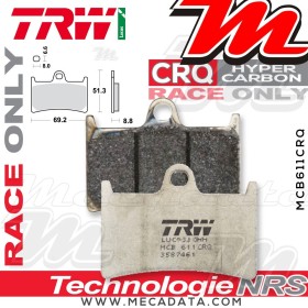 Plaquettes de frein Avant ~ Yamaha YZF 750 R7 (OW02) RM01 1999-2001 ~ TRW Lucas MCB 611 CRQ