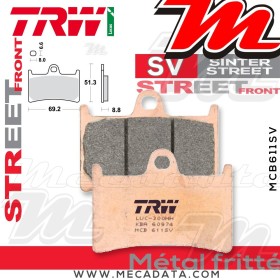 Plaquettes de frein Avant ~ Yamaha YZF 750 R7 (OW02) RM01 1999-2001 ~ TRW Lucas MCB 611 SV