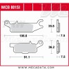 Plaquettes de frein Avant Gauche ~ Yamaha YFM 700 FWAD Grizzly EPS AM09 2007+ ~ TRW Lucas MCB 801 SI