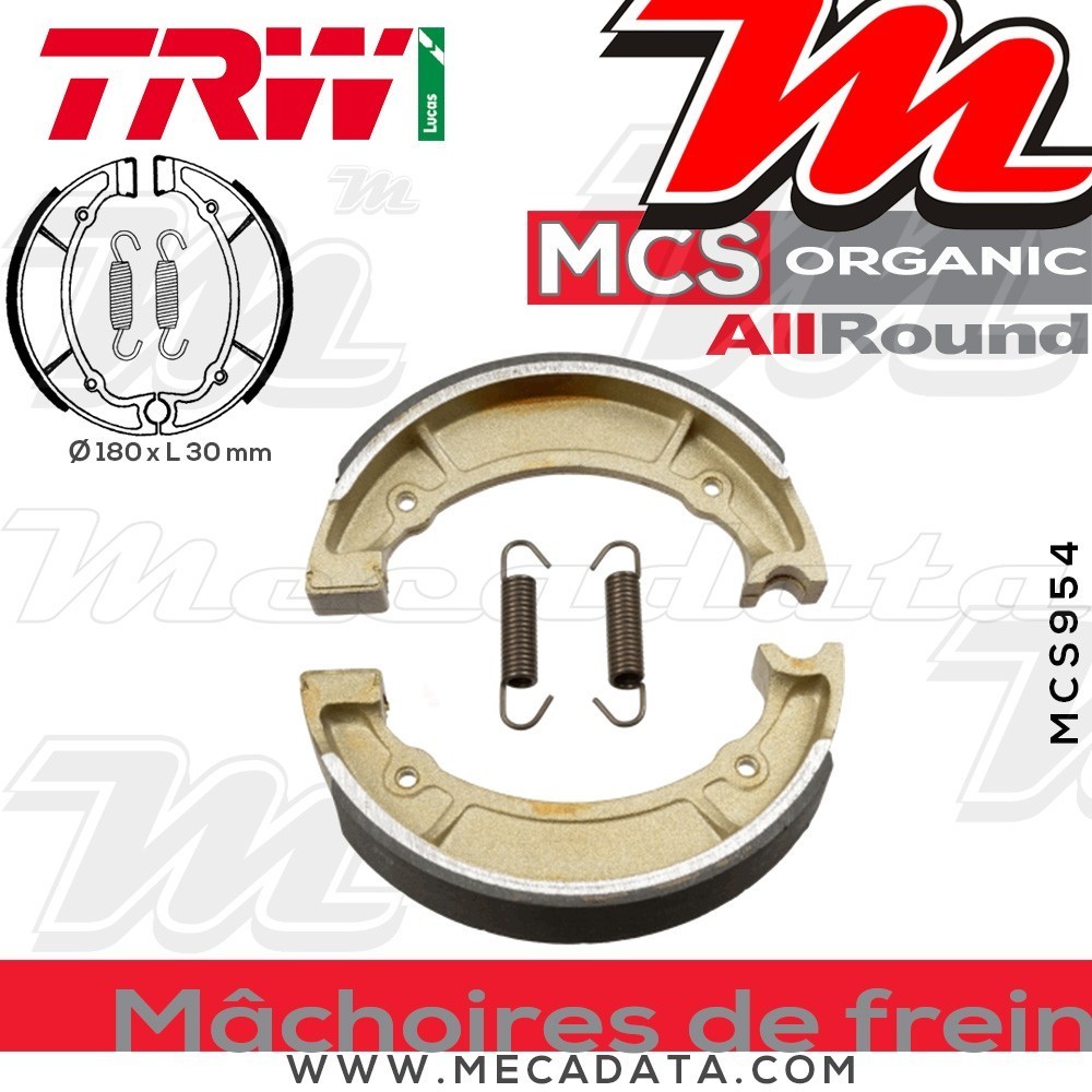 Mâchoires de frein Arrière ~ Yamaha XS 650 447 1977-1983 ~ TRW Lucas MCS 954