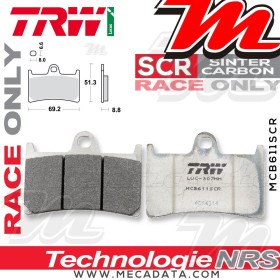Plaquettes de frein Avant ~ Yamaha YZF 600 R6 RJ05 2003 ~ TRW Lucas MCB 611 SCR