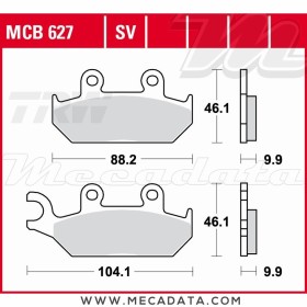 Plaquettes de frein Avant ~ Yamaha XT 600 E DJ02 1999-2003 ~ TRW Lucas MCB 627
