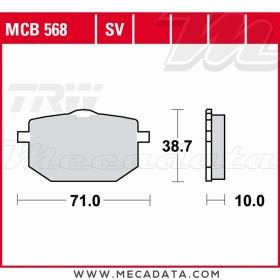 Plaquettes de frein Avant ~ Yamaha XT 600 H, N 2NF/2KF 1987-1990 ~ TRW Lucas MCB 568
