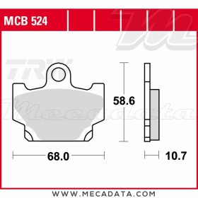 Plaquettes de frein Avant ~ Yamaha XT 600 H, N 43F 1983-1986 ~ TRW Lucas MCB 524