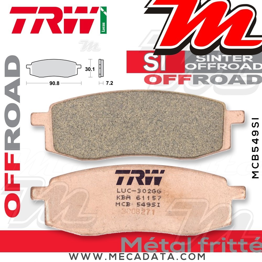 Plaquettes de frein Avant ~ Yamaha TT 600 3SW 1990-1992 ~ TRW Lucas MCB 549 SI