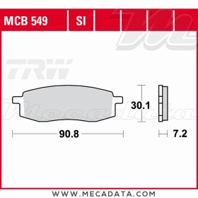 Plaquettes de frein Avant ~ Yamaha TT 600 3SW 1990-1992 ~ TRW Lucas MCB 549