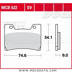Plaquettes de frein Avant ~ Yamaha FZR 600 R 4JH/4MH 1994-1995 ~ TRW Lucas MCB 622