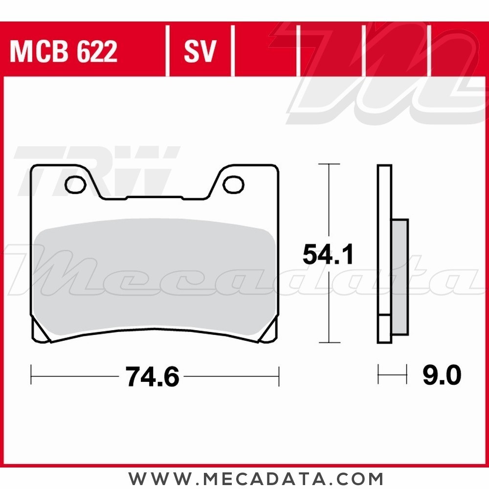 Plaquettes de frein Avant ~ Yamaha FZR 600 R 4JH/4MH 1994-1995 ~ TRW Lucas MCB 622 